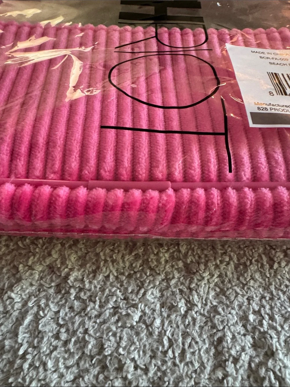 Beachriot pink corduroy & clear vinyl travel cosmetic set of 2 bags. NWT.